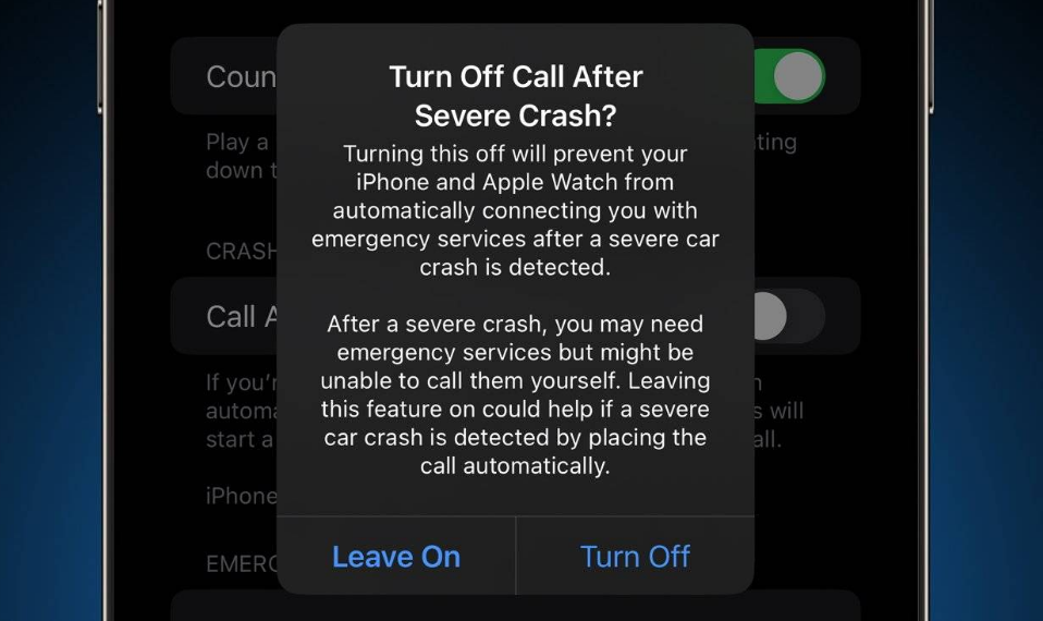 平阴苹果14维修分享 iPhone 14 和 Apple Watch 上关闭崩溃检测 